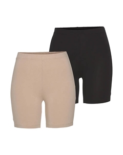 Велосипедные шорты (2 шт. в упаковке) для ношения под платьями и юбками, цвет Puder, Schwarz Tamaris