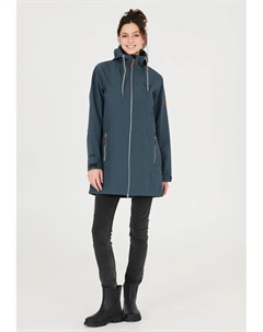 ОТЧЕТ О ПОГОДЕ Куртка из софтшелла "Лилан" удлиненного кроя с водонепроницаемой функцией, синий Weather report