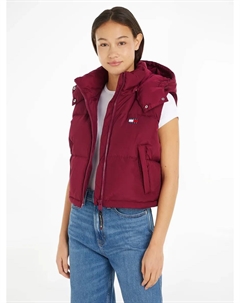 Стеганый жилет Tommy Jeans "TJW CRP ALASKA PUFFER VEST", модного укороченного кроя, пуховик, цвет Valley Grape Tommy hilfiger