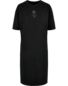 Платье-рубашка " Women's Ladies Rose Oversized Slit Tee Dress" (1 шт.), черный Merchcode