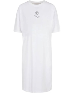 Платье-рубашка " Women's Ladies Rose Oversized Slit Tee Dress" (1 шт.), белый Merchcode