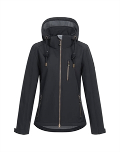 Куртка из софтшелла "PEAK CREEK WOMEN", со съемным капюшоном, черный Deproc active