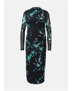 Длинное платье, цвет schwarz/türkis Comma,
