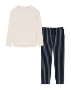 Ночное белье, цвет blau gestreift/creme Schiesser