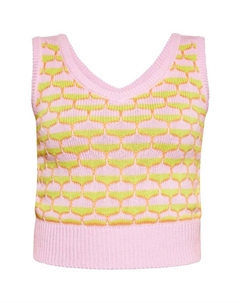 Свитер-жилет, цвет pink limone orange Mymo