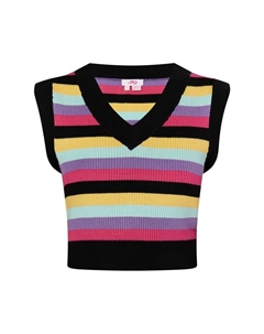 Свитер-жилет, цвет schwarz mehrfarbig Mymo