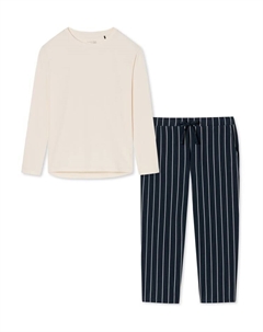 Ночное белье, цвет blau gestreift/creme Schiesser