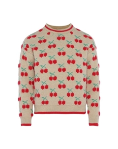 Пуловер, цвет wollweiss kirschrot Mymo