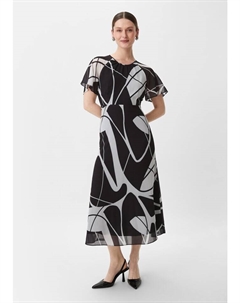Длинное платье, цвет creme/schwarz Comma,