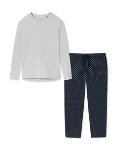 Ночное белье, цвет blau gepunktet/grau Schiesser