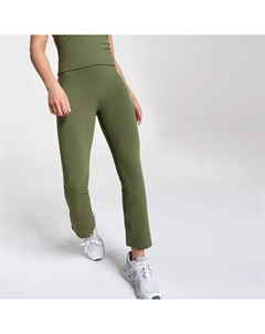 Женские укороченные расклешенные брюки Essentials с высокой посадкой, темно-оливковый Calia