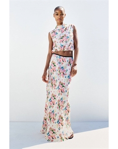 Юбка макси из крепа, белый H&m