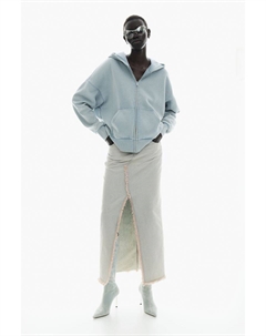 Джинсовая юбка с бахромой по краю, синий H&m