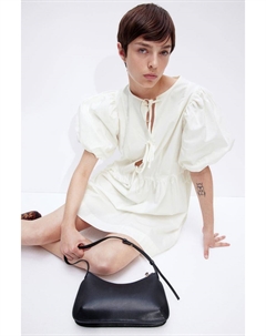 Платье с пышными рукавами и завязками, бежевый H&m