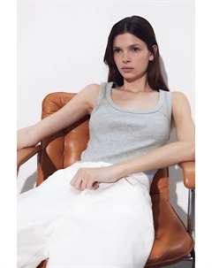 Короткая майка, серый H&m