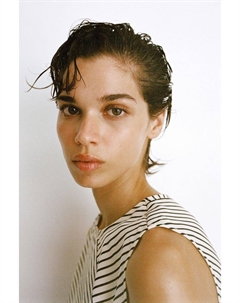 Топ с кулиской, бежевый H&m