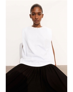 Топ с жемчужным декором, белый H&m