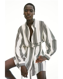 Платье-Рубашка с поясом, бежевый H&m