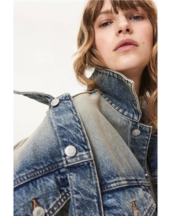 Джинсовая куртка оверсайз, синий H&m