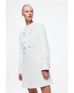 Платье с принтом broderie anglaise, белый H&m