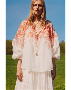 Блузка с завязками, красный H&m