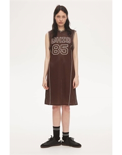 Сетчатое платье с аппликацией, коричневый H&m