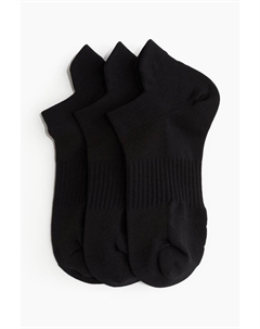 Комплект из 3 спортивных носков, черный H&m