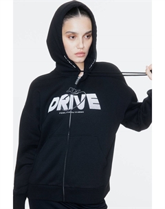 Толстовка оверсайз с мотивом, черный H&m