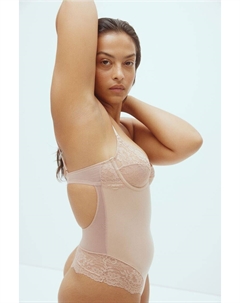 Боди из микрофибры легкой формы, бежевый H&m