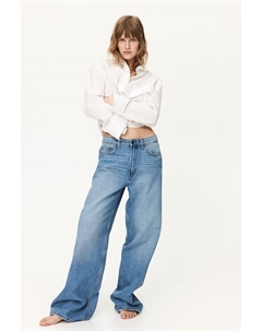 Широкие ультравысокие джинсы, синий H&m