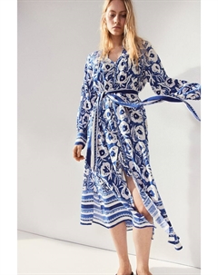 Платье-Кафтан с поясом, синий H&m