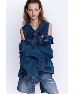 Мешковатые джинсовые шорты с низкой посадкой, синий H&m