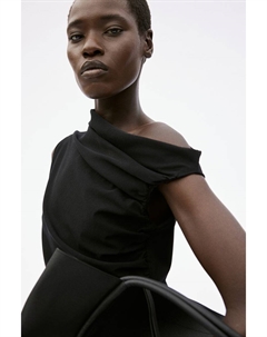 Облегающее платье с драпировкой, черный H&m