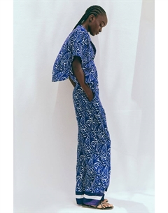 Широкие брюки, синий H&m