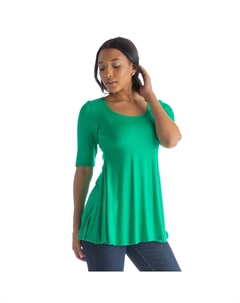Женская свободная туника с рукавами до локтя, зеленый 24seven comfort apparel