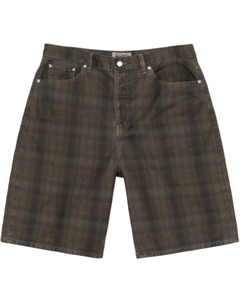 Большие шорты из холщовой ткани в клетку, оливково-зеленый Stussy