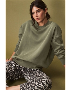 Толстовка свободного кроя из плотной ткани с начесом, удлиненная, с круглым вырезом, зеленый Next