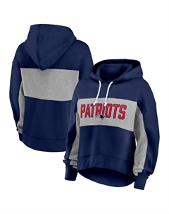 Женский пуловер с капюшоном темно-синего цвета с наполнителем New England Patriots, цвет Pat Navy Fanatics