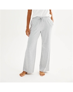 Женские пижамные брюки из хлопка с модалом и открытым подолом, цвет Medium Cumulus Heather Sonoma goods for life