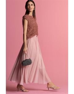 Юбка макси из сетки, розовый Next