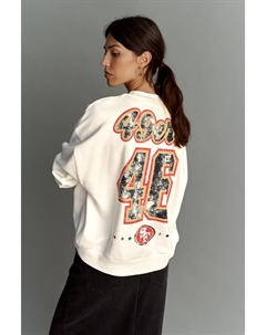 Лицензия Nfl American Kansas City Chiefs Heavyweight свитшот с графическим слоганом, белый Next