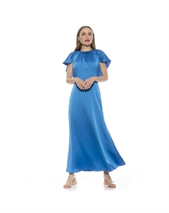 Женское платье Danica с круглым вырезом и короткими рукавами, цвет Cerulean Alexia admor