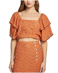 Укороченный топ с развевающимися рукавами Kinney, мультиколор Chaser