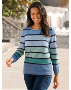 Повседневный образ Свитер с круглым вырезом "Пуловер", зеленый Casual looks