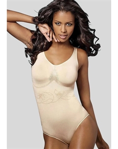Корректирующее боди, БЕСШОВНОЕ, с изящно связанными цветочными завитками, корректирующее боди, базовое, цвет Champagner Lascana