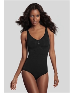 Корректирующее боди, БЕСШОВНОЕ, с изящно связанными цветочными завитками, корректирующее боди, базовое, черный Lascana