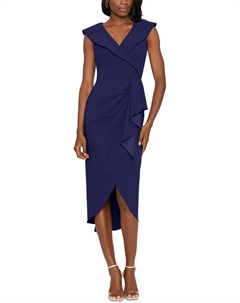 Женское асимметричное длинное платье с запахом, цвет Night Xscape