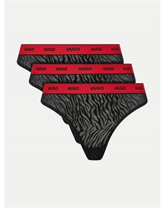 Набор из 3 стрингов, черный Hugo