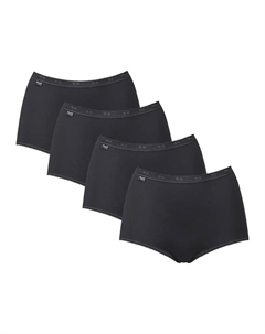 Трусы макси "Basic+ Maxi 4P" (4 шт. в упаковке), брюки, черный Sloggi
