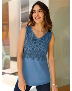 Топ-рубашка, синий Classic basics